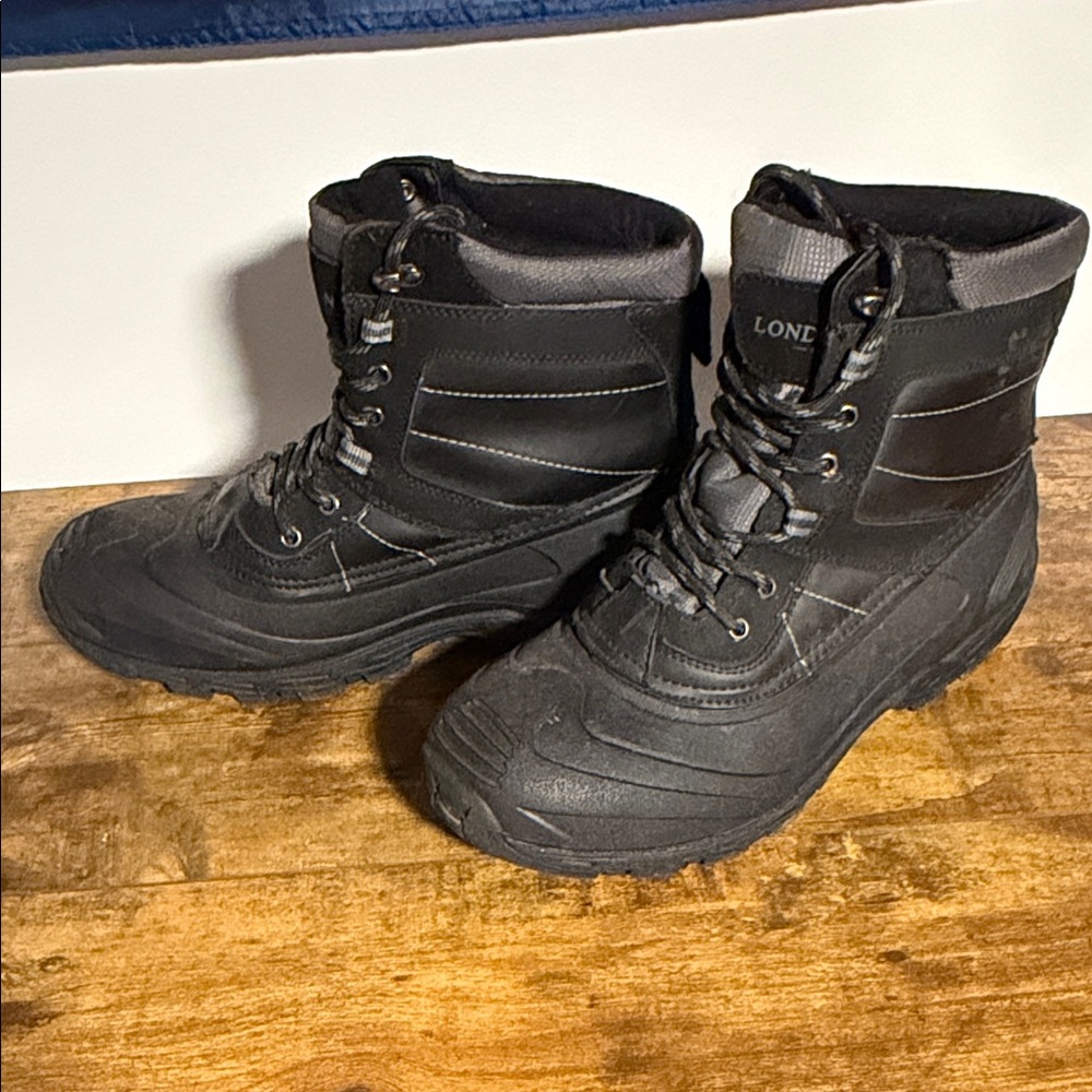 Men's London‎ Fog Black Hiking Boots